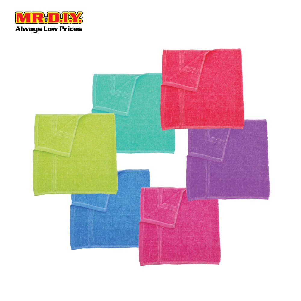 (MR.DIY) Premium Plain Rectangular Cotton Face Towel (30cm x 13cm) - Image 3