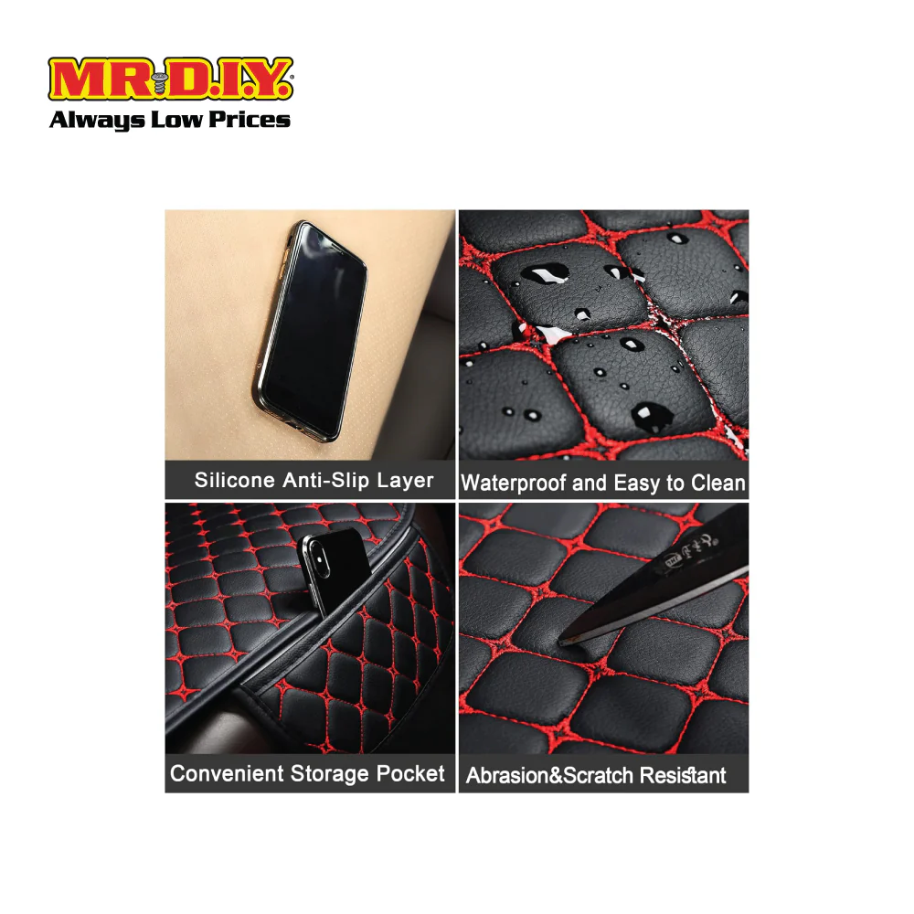 (MR.DIY) Premium Universal Non-Slip Leather 3 in 1 Car Seat Cushion Cover (3pcs) - Image 3