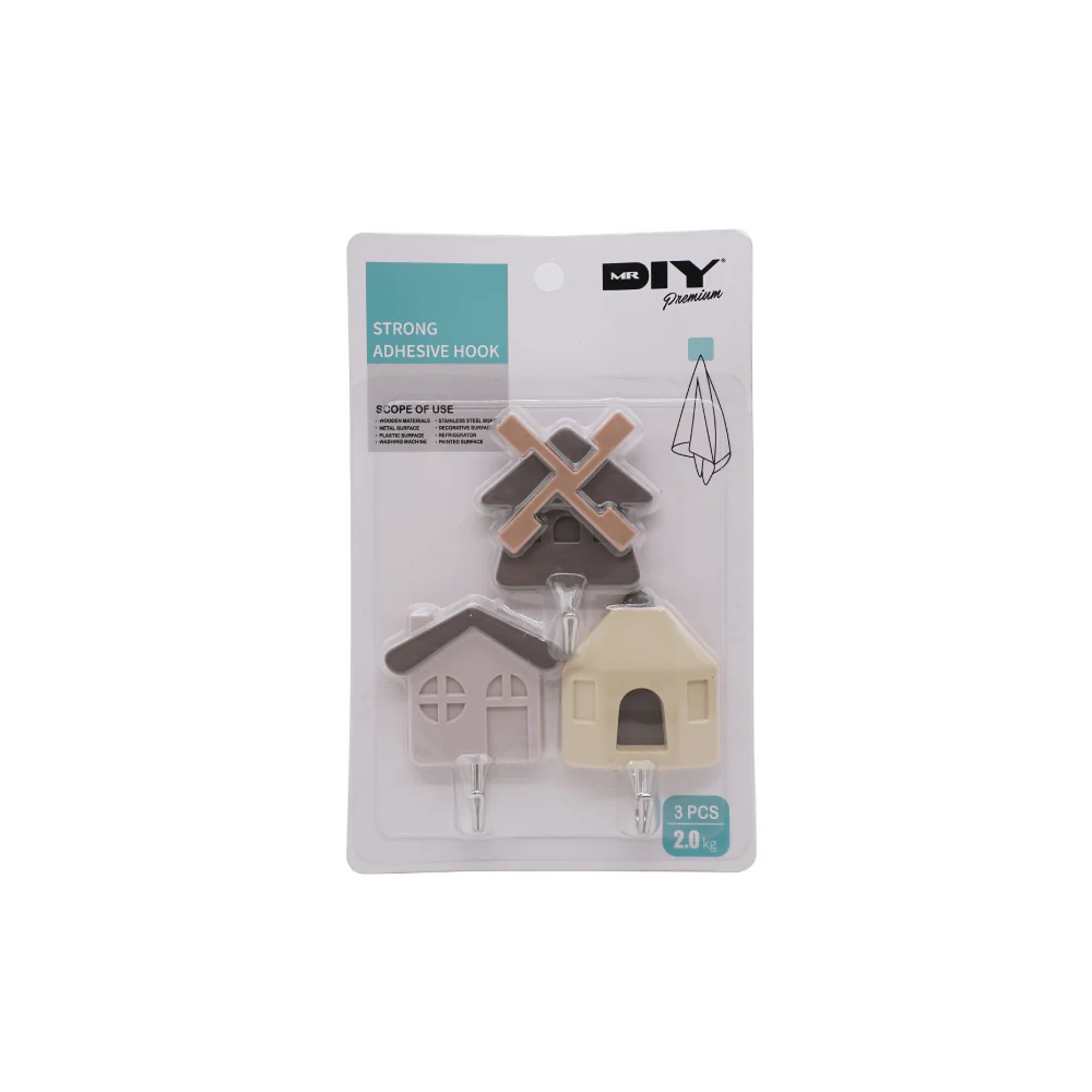 (MR.DIY) Premium  Wall-Mounted Cat Hooks SM1207 (4pcs x 1.5kg) - Image 5