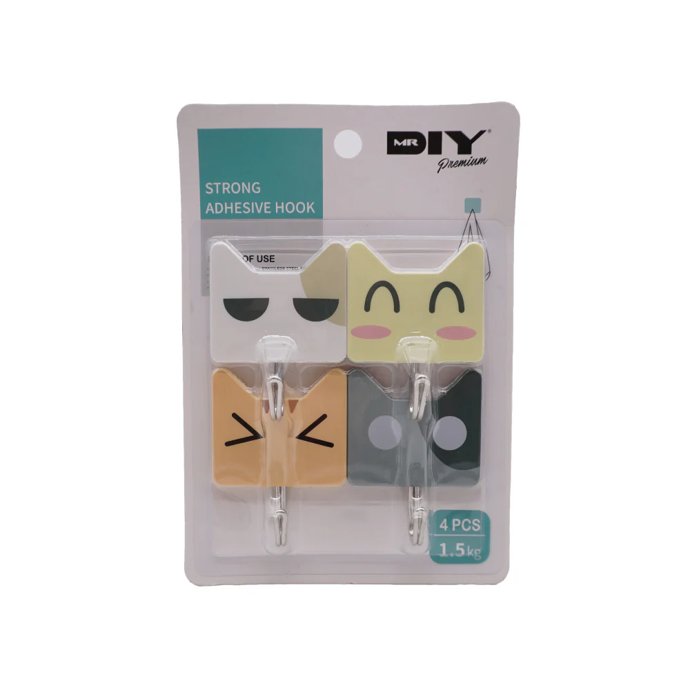 (MR.DIY) Premium  Wall-Mounted House Hooks SM1207 (3pcs x 2kg) - Image 5