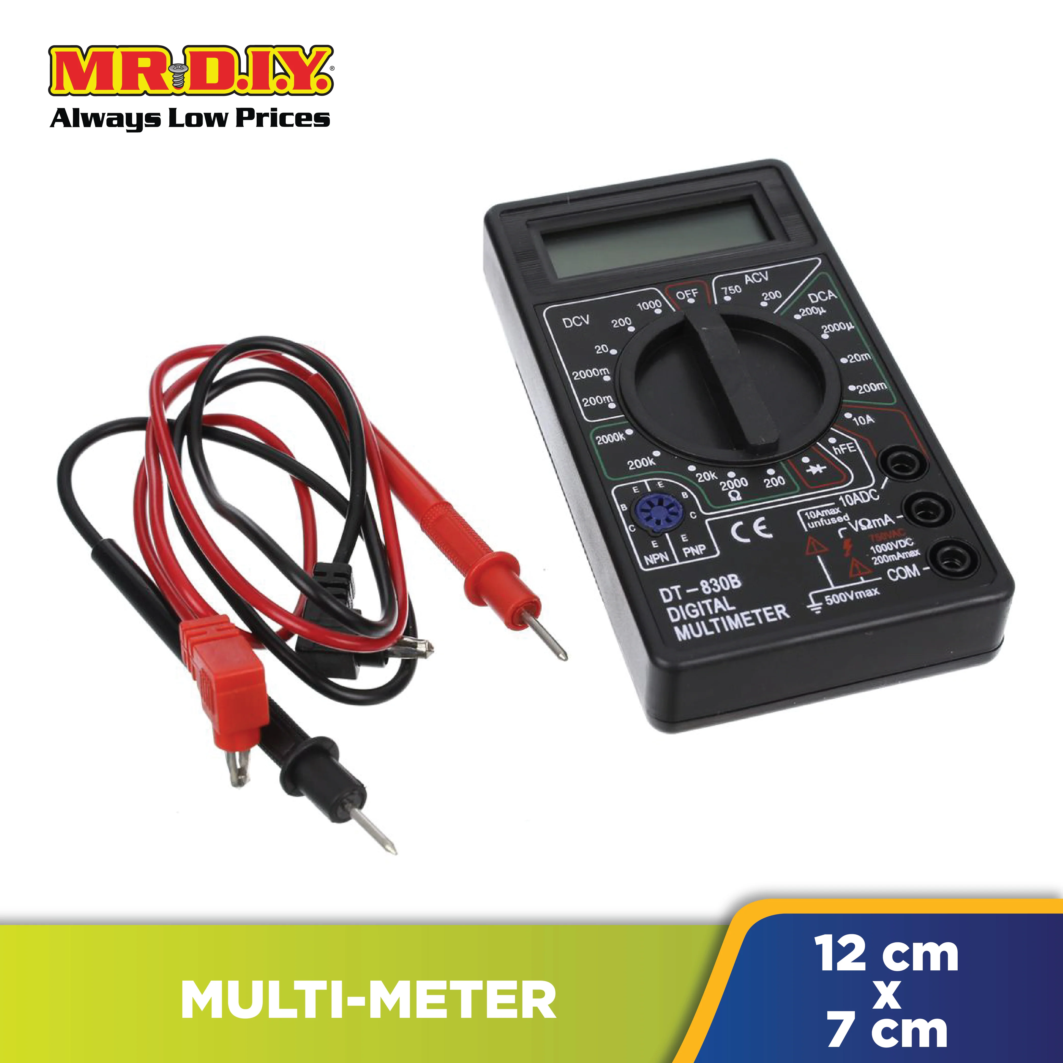 (MR.DIY) Professional LCD Digital Multimeter Tester C88065 - Image 2