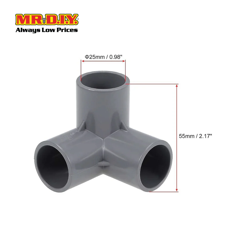 (MR.DIY) PVC 1/2" 3 Way Elbow AM - Image 2