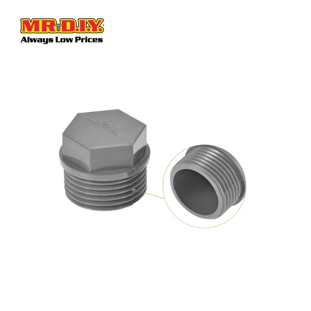 (MR.DIY) PVC 1/2" Square Plug AM - Image 3