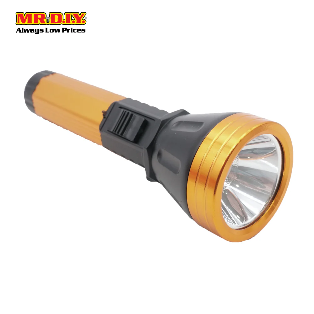 (MR.DIY) Rechargeable Aluminium Plastic LED Flashlight BL-6699 (15cm) - Image 2