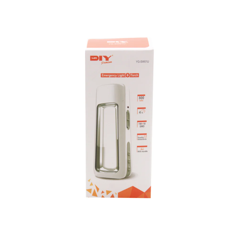 (MR.DIY) Rechargeable Emergency Light and Torch Light YG-SW01U - Image 3