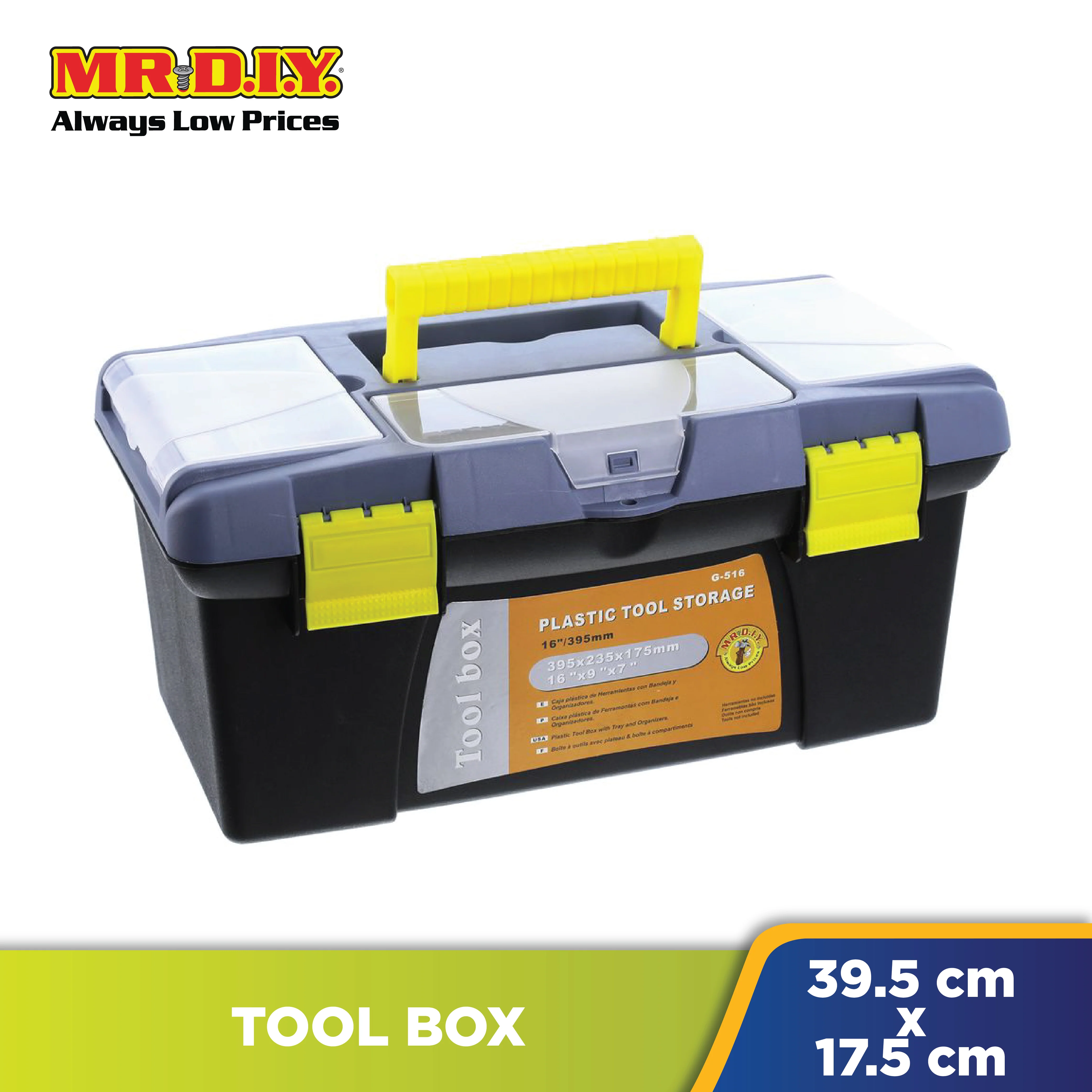 (MR.DIY) Rectangular Plastic Storage Tool Box - Image 2