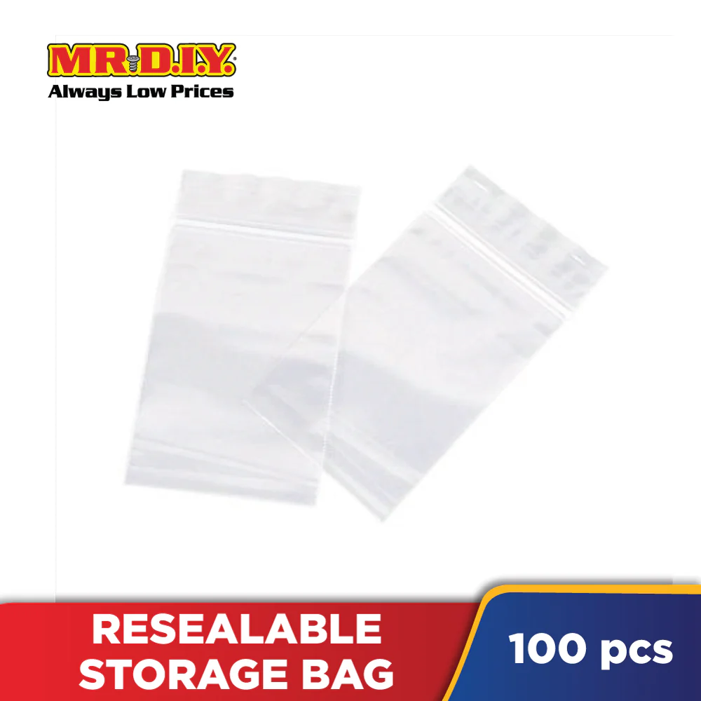 (MR.DIY) Resealable Storage Bag (100 pieces)(6x8.5cm) - Image 2