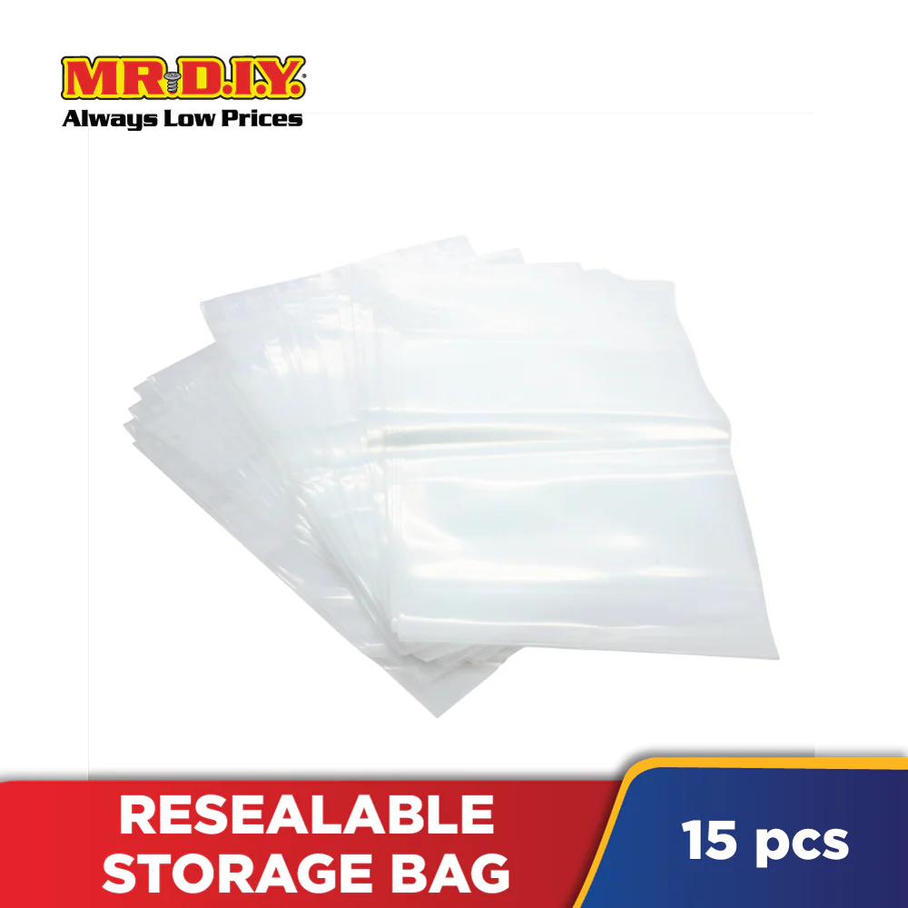 (MR.DIY) Resealable Storage Bag (15 pieces)(20x28cm) - Image 2