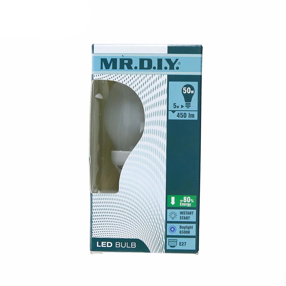 (MR.DIY) Round Shape LED Bulb Daylight 5W A60 - Image 4