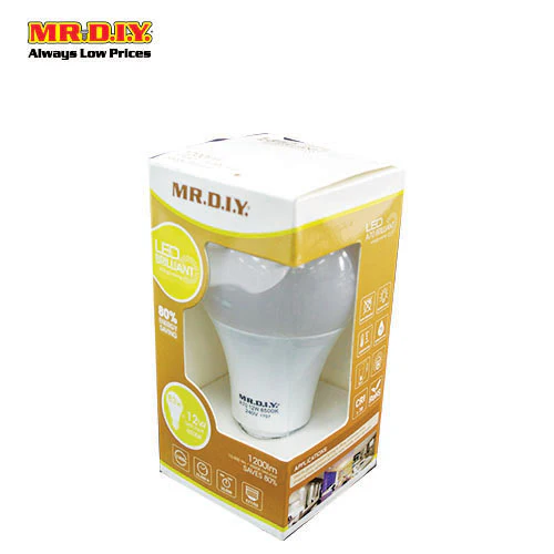 (MR.DIY) Round Shape LED Bulb Daylight A70 12W 1200lm - Image 2