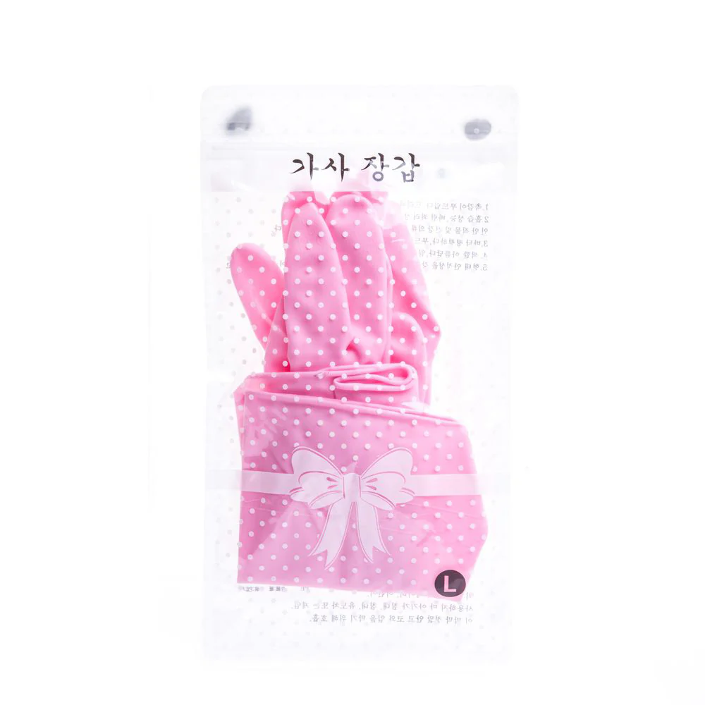 (MR.DIY) Rubber Gloves L (2pcs)-Pink-L - Image 2