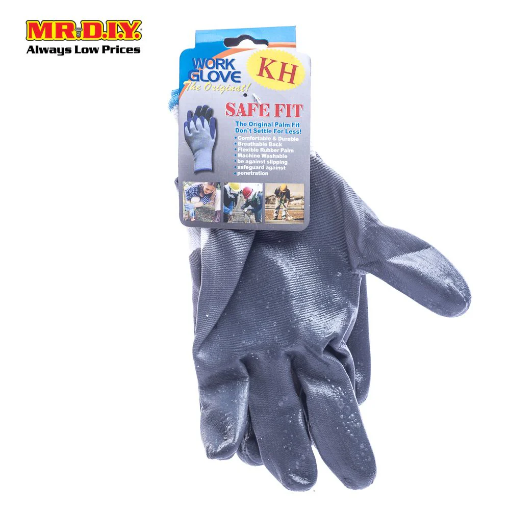 (MR.DIY) Safe Fit Rubber Palm Work Glove - Image 5