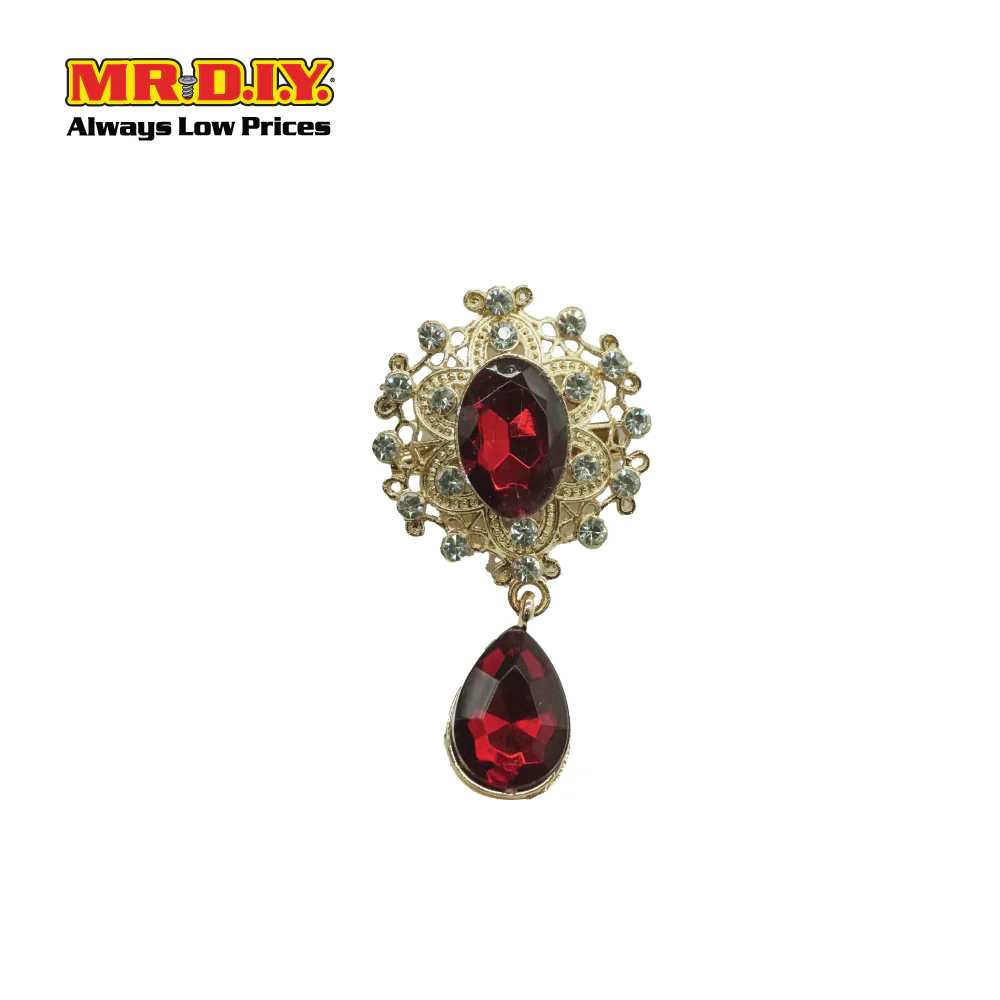 (MR.DIY) Scarf Buckle Round with Pearl (Large) - Image 2