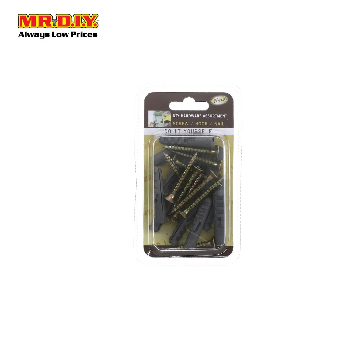 (MR.DIY) Screw And Wall Plug Fixing Pack G617 (10 pcs) - Image 2