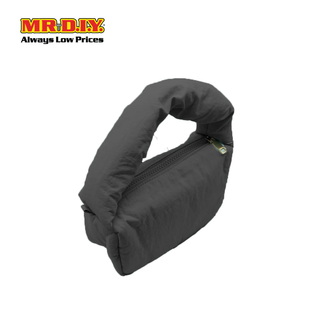 (MR. DIY) Small Puffy Bag with Strap Chain -  BLACK - Color Series - Image 2