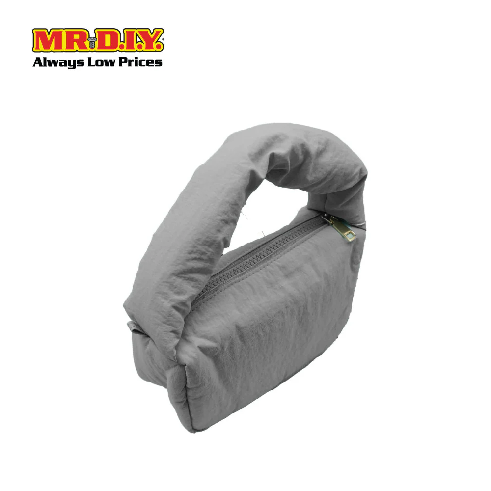 (MR. DIY) Small Puffy Bag with Strap Chain -  GREY - Color Series - Image 2