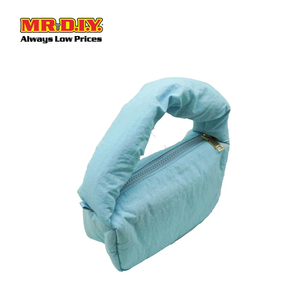 (MR. DIY) Small Puffy Bag with Strap Chain - LIGHT BLUE - Color Series - Image 2