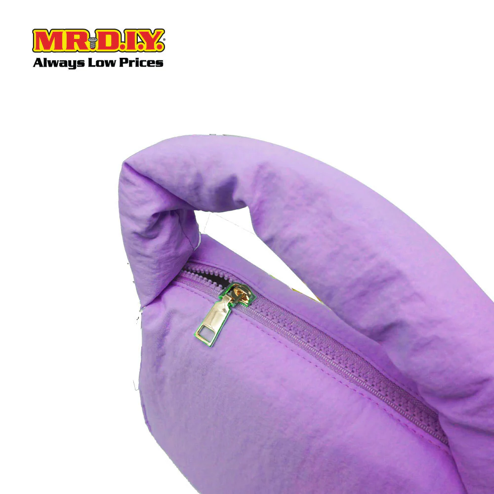 (MR. DIY) Small Puffy Bag with Strap Chain -  PURPLE - Color Series - Image 3