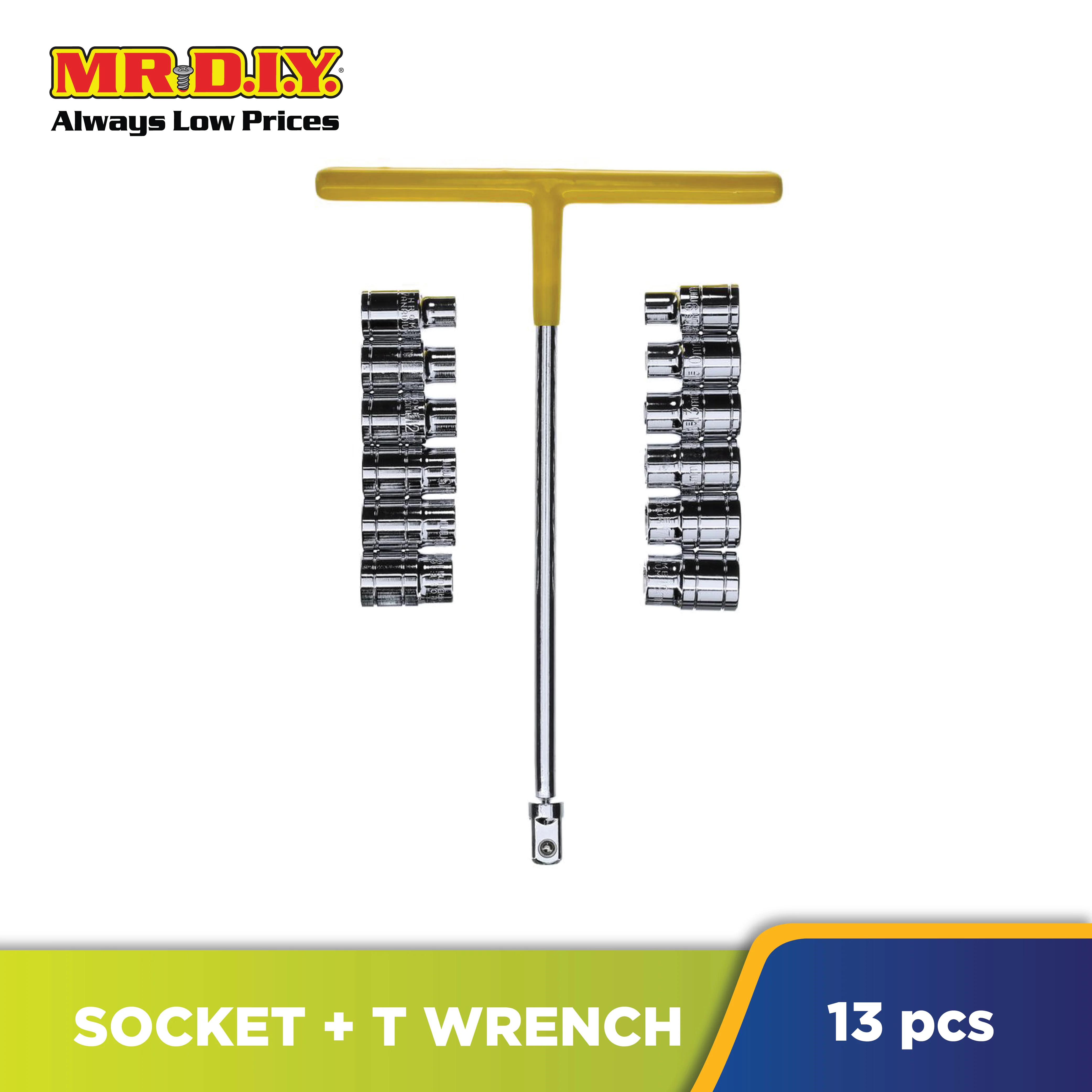 (MR.DIY) Socket +T Wrench 88813 (13 pcs) - Image 2