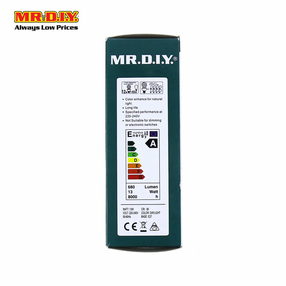 (MR.DIY) Spiral LED Bulb Daylight E27 (13W) - Image 4