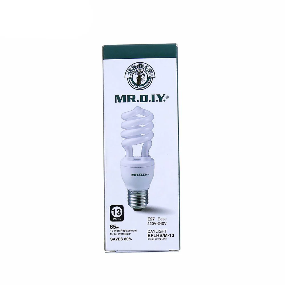 (MR.DIY) Spiral LED Bulb Daylight E27 (13W) - Image 5
