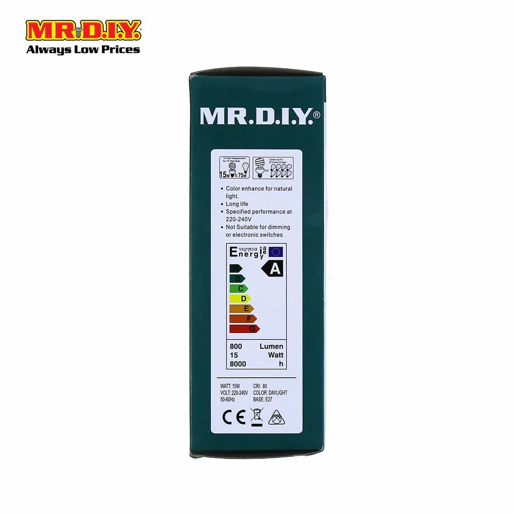 (MR.DIY) Spiral LED Bulb Daylight E27 (15W) - Image 5