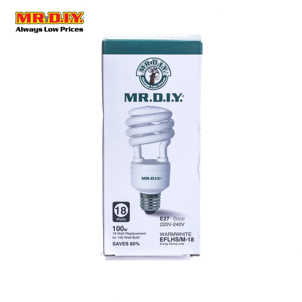 (MR.DIY) Spiral LED Bulb Warm White E27 (18W) - Image 2