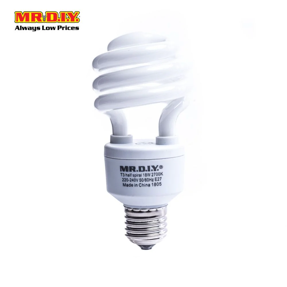 (MR.DIY) Spiral LED Bulb Warm White E27 (18W) - Image 3