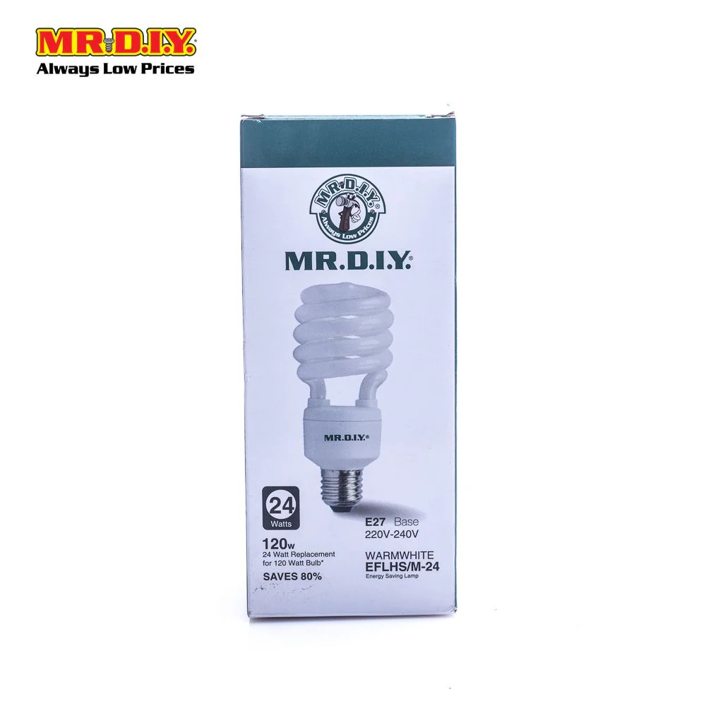 (MR.DIY) Spiral LED Bulb Warm White E27 (24W) - Image 4