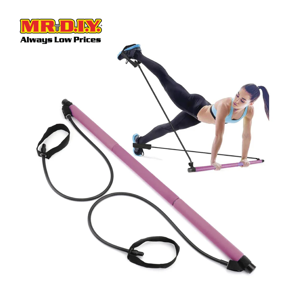(MR.DIY) Portable Home Gym Elastic Resistance Band Yoga Pilates Training Bar - Image 6