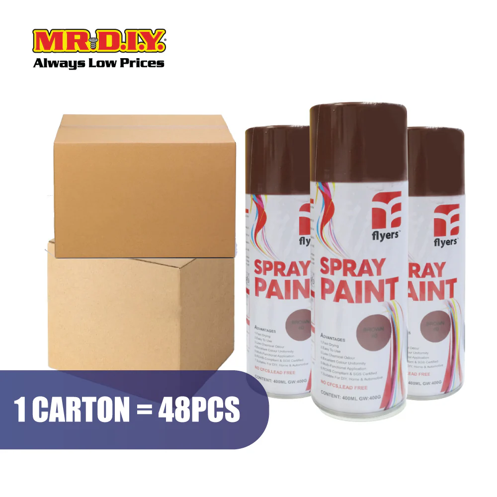 (MR.DIY) FLYERS Spray Paint Brown #60 (400ml) - Image 6