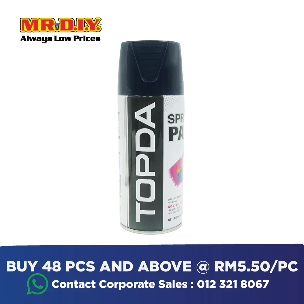 (MR.DIY) TOPDA Spray Paint Dark Blue #34 (400ml) - Image 5