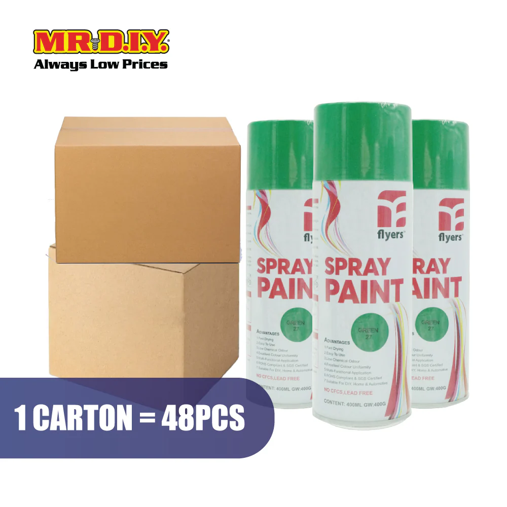 (MR.DIY) FLYERS Spray Paint Green #27 400ml - Image 4