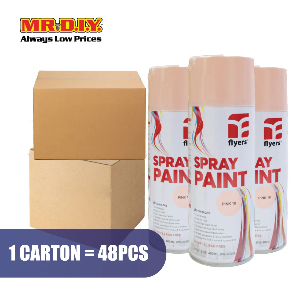 (MR.DIY) FLYERS Spray Paint Pink #18 (400ml) - Image 6