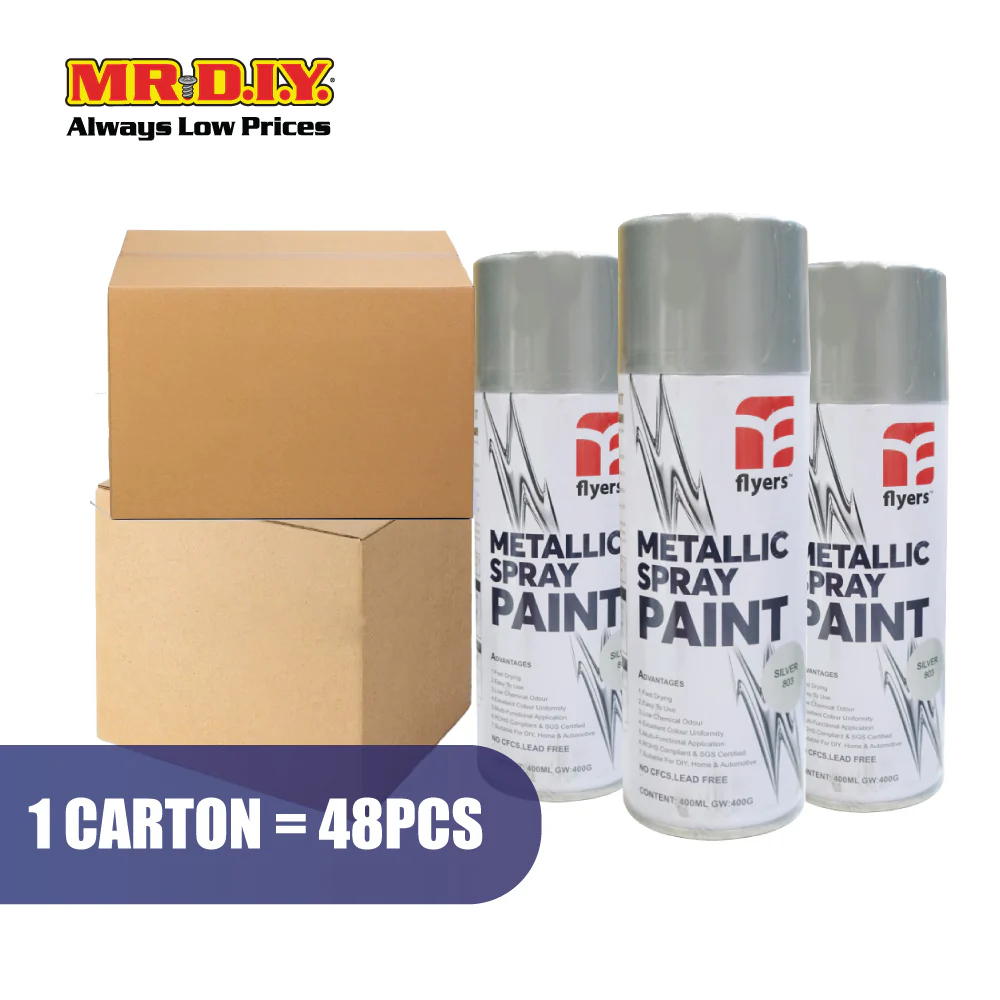 (MR.DIY) FLYERS Spray Paint Silver #803 (400ml) - Image 5