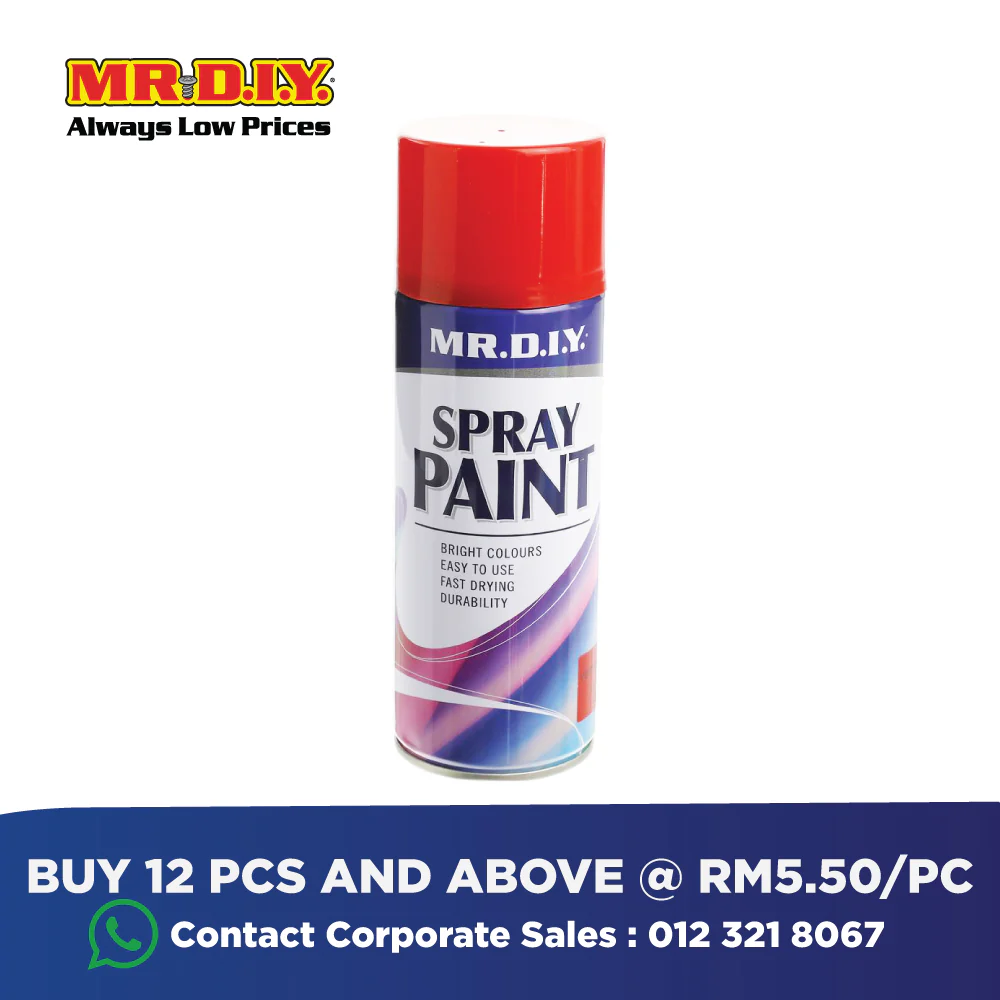 (MR.DIY) Spray Paint Vermillion #15 400ml - Image 4