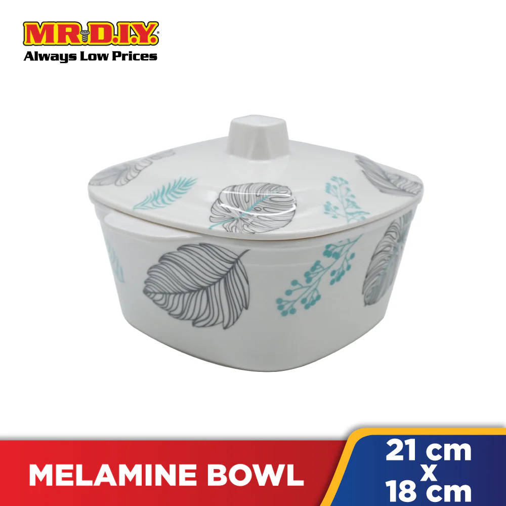 (MR.DIY) Square Lid Melamine Bowl (21cm) - Image 2