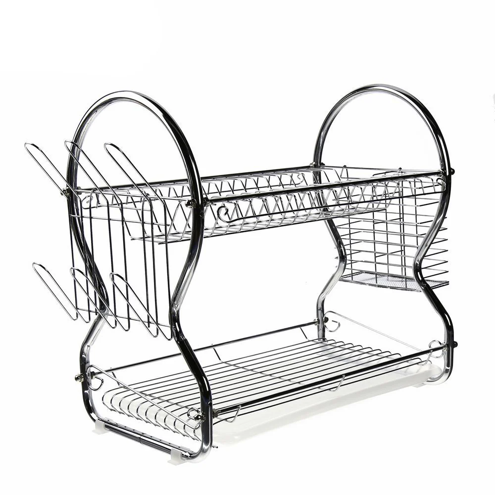 (MR.DIY) Stainless-Steel 2-Layers Tier Dish Drainer(43cmx35cmx39cm) - Image 5
