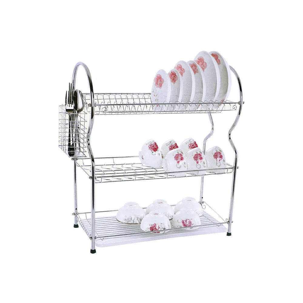 (MR.DIY) Stainless-Steel 3-Layer Tier Dish Drainer Rack - Image 6