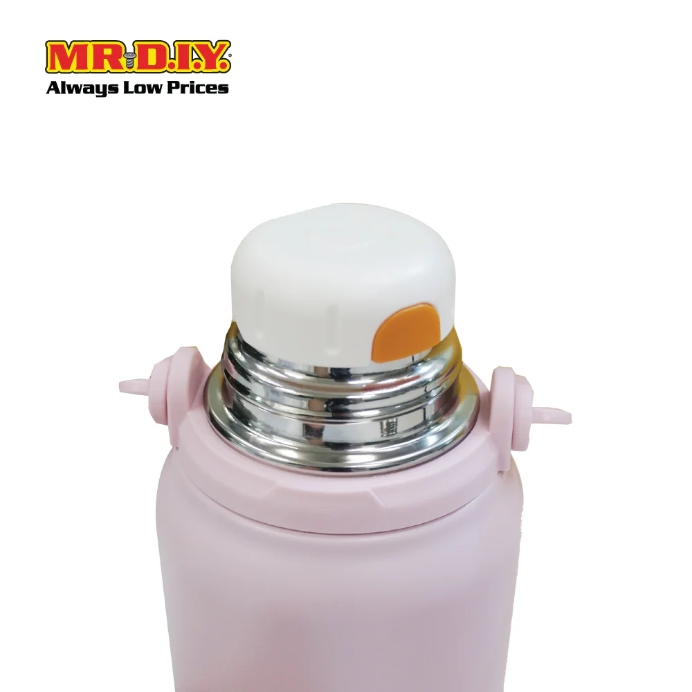 (MR. DIY) Stainless Steel Bottle Tumbler with Handle (800ml) -  LIGHT PINK - Color Series - Image 3