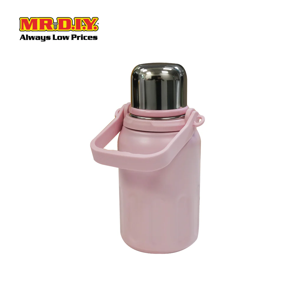 (MR. DIY) Stainless Steel Bottle Tumbler with Handle (800ml) -  LIGHT PINK - Color Series - Image 4