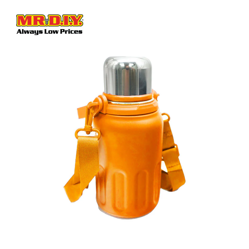 (MR. DIY) Stainless Steel Bottle Tumbler with Handle (800ml) - ORANGE - Color Series