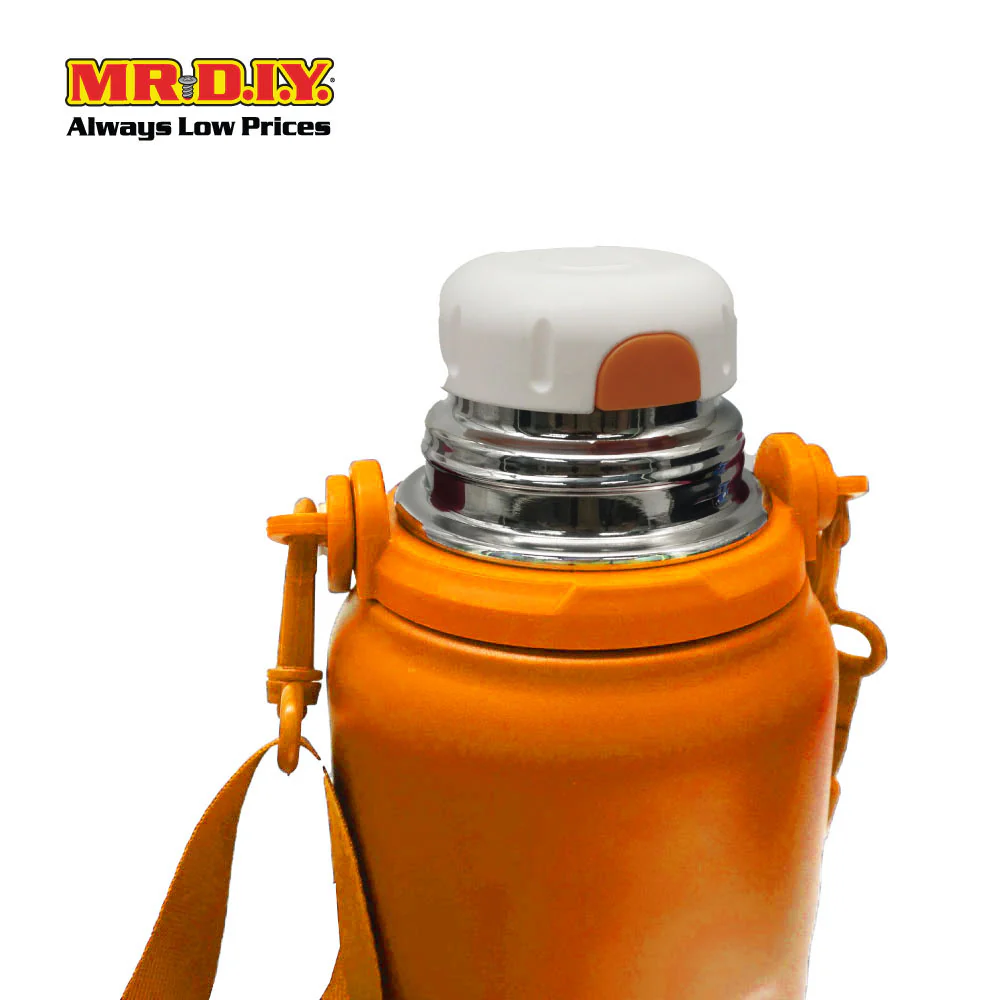 (MR. DIY) Stainless Steel Bottle Tumbler with Handle (800ml) - ORANGE - Color Series - Image 3