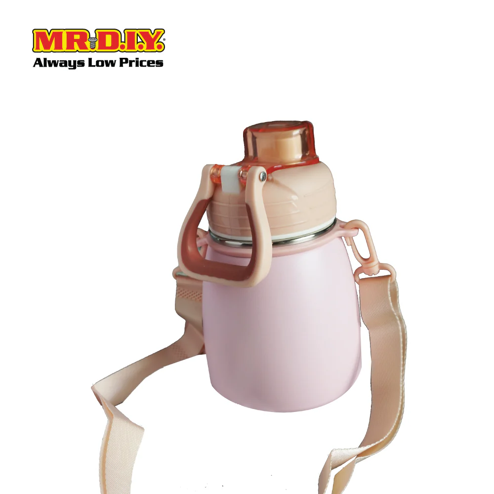 (MR. DIY) Stainless Steel Bottle Tumbler with Straw (600ml) -  LIGHT PINK - Color Series - Image 2