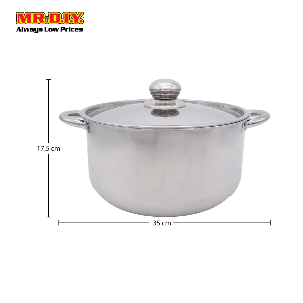 (MR.DIY) Stainless Steel Casserole Pot with Lid  080104169 (24cm) - Image 3
