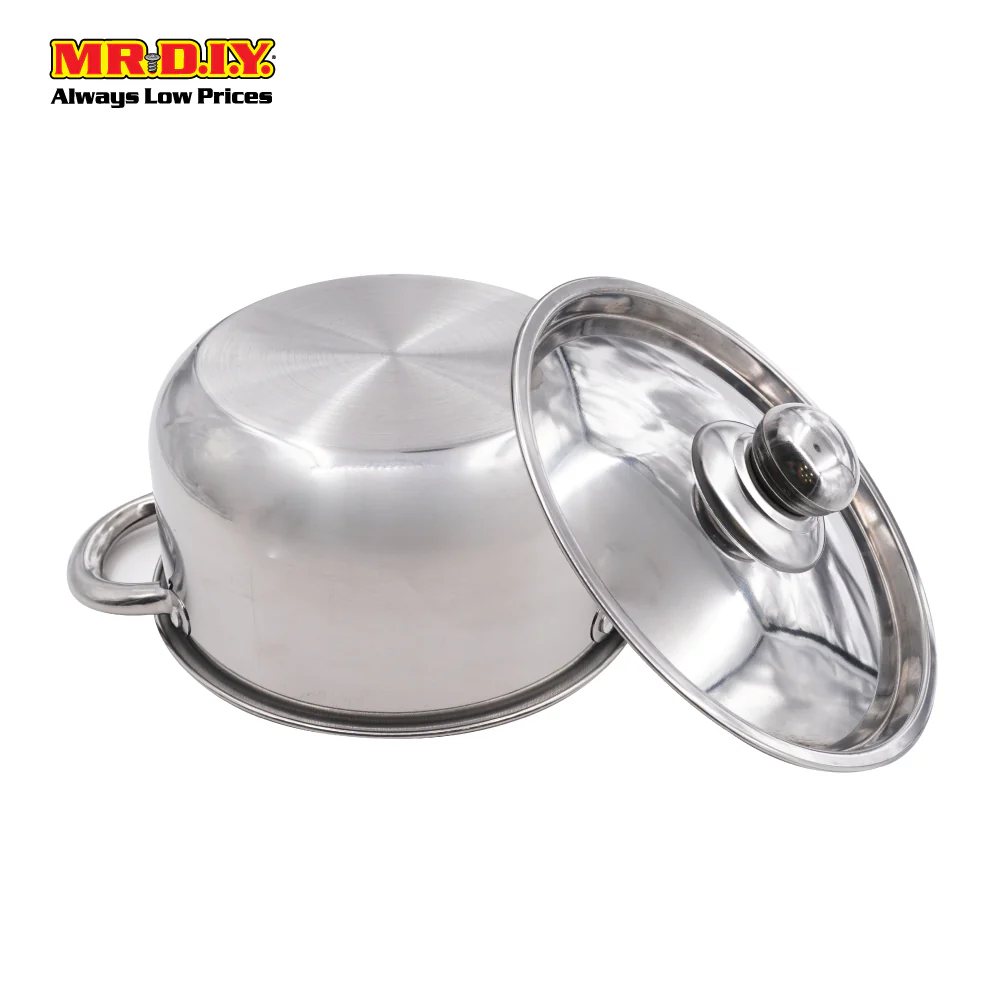 (MR.DIY) Stainless Steel Casserole Pot with Lid (18cm) - Image 3