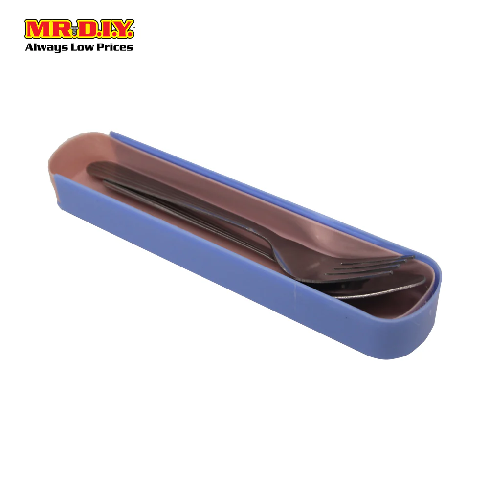 (MR.DIY) Stainless Steel Cutlery Set - Blue B-32 - Image 2