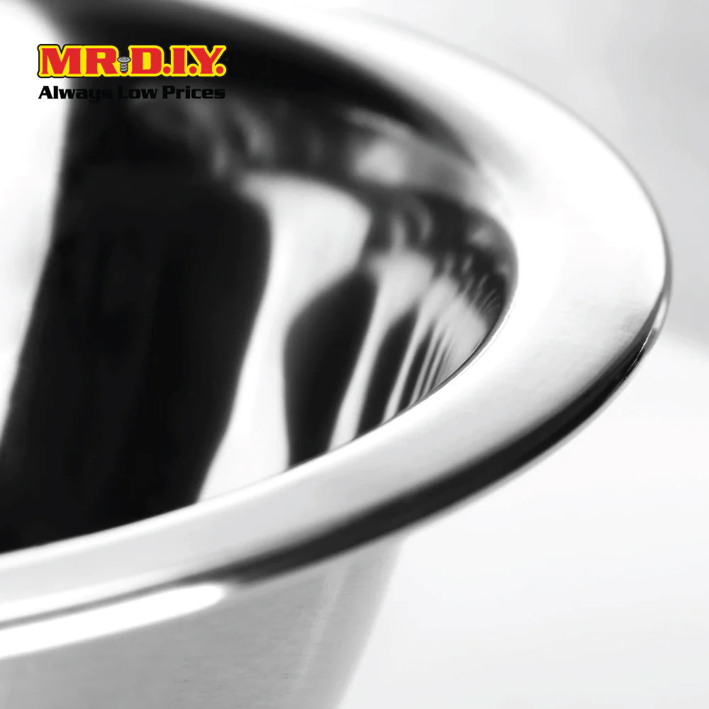 (MR.DIY) Stainless Steel Deep Footed Bowl (24 cm) - Image 4
