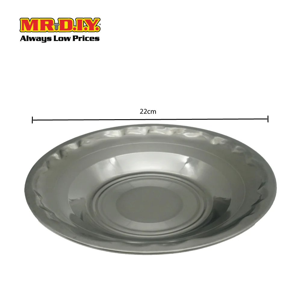 (MR.DIY) Stainless Steel Dish Serve Plate (22cm) - Image 5