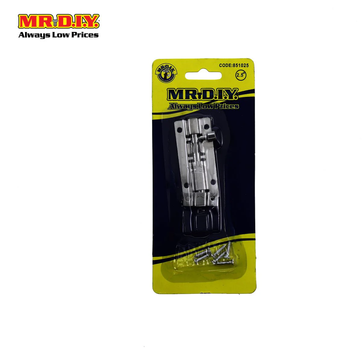 (MR.DIY) Stainless Steel Door Bolt Lock Latch Set 2.5 - Image 2